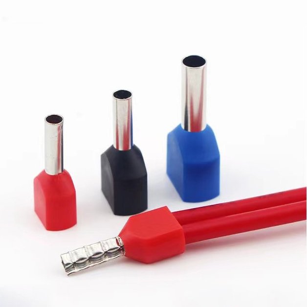 TE Pre Insulating Tube Type Terminals tube wire crimp connector insulated terminal Double wire tubular cord end terminal