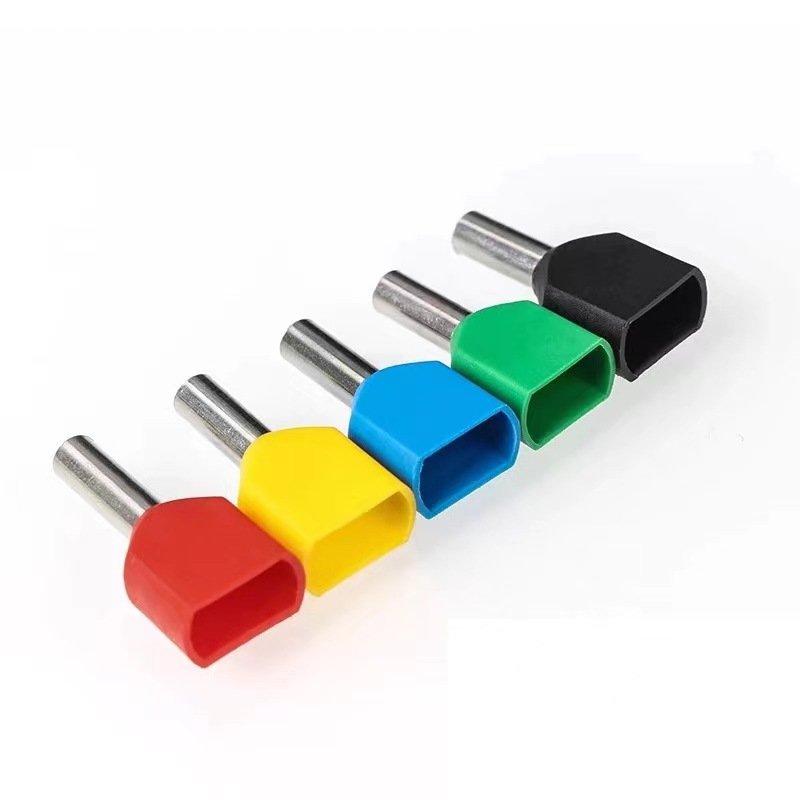TE Pre Insulating Tube Type Terminals tube wire crimp connector insulated terminal Double wire tubular cord end terminal