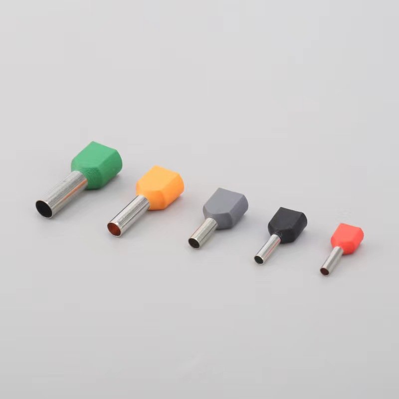 TE Pre Insulating Tube Type Terminals tube wire crimp connector insulated terminal Double wire tubular cord end terminal