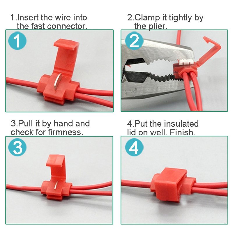 Scotch Lock Fast Connector AWG22-18 Without Breaking Electrical Insulated Quick Splice Crimp Terminals For Wiring