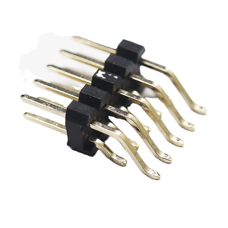 Connector 2.54Mm pitch 02~40pins 2x7 2x8 2x9 2x6 Pin double row Pin header gold plated dual row pin of electrical plug connector