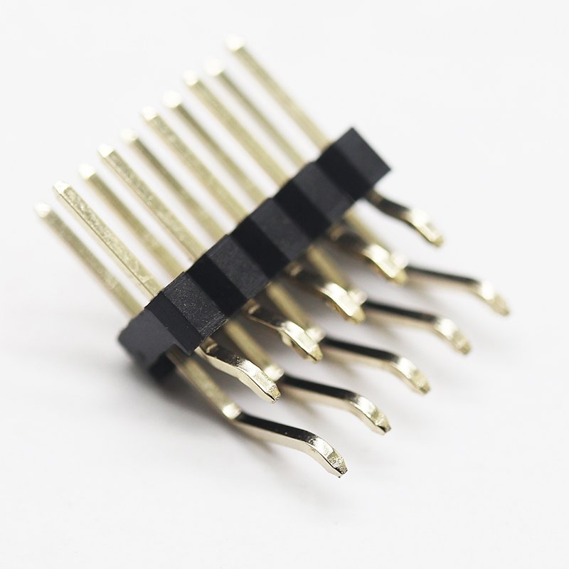 Connector 2.54Mm pitch 02~40pins 2x7 2x8 2x9 2x6 Pin double row Pin header gold plated dual row pin of electrical plug connector