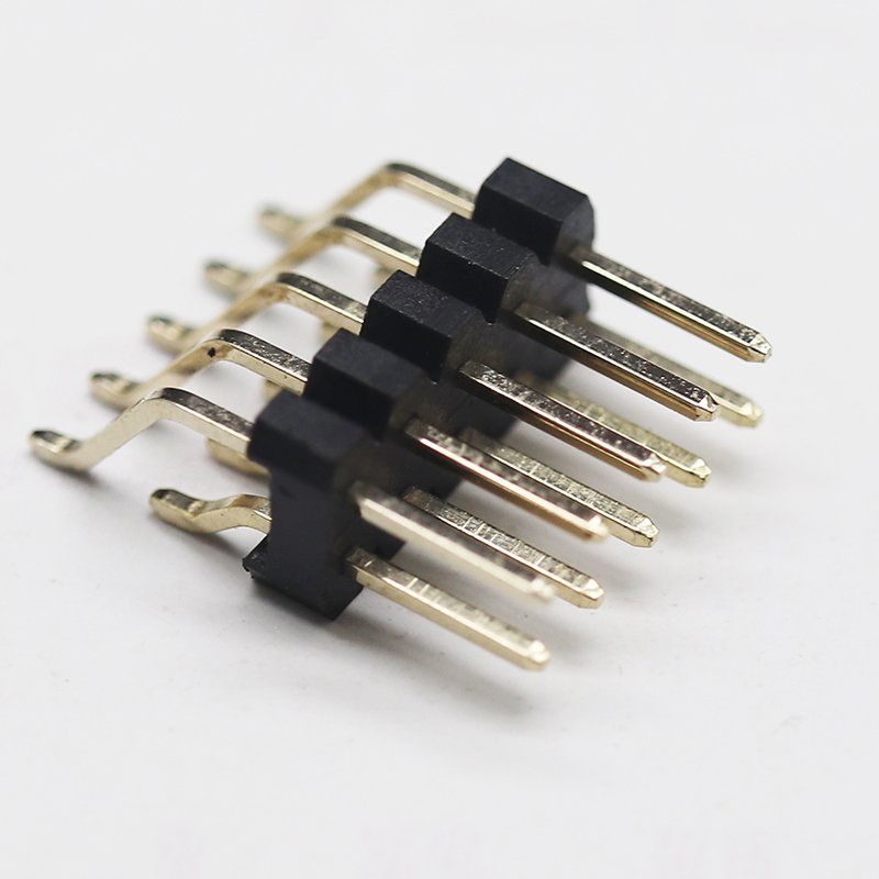Connector 2.54Mm pitch 02~40pins 2x7 2x8 2x9 2x6 Pin double row Pin header gold plated dual row pin of electrical plug connector
