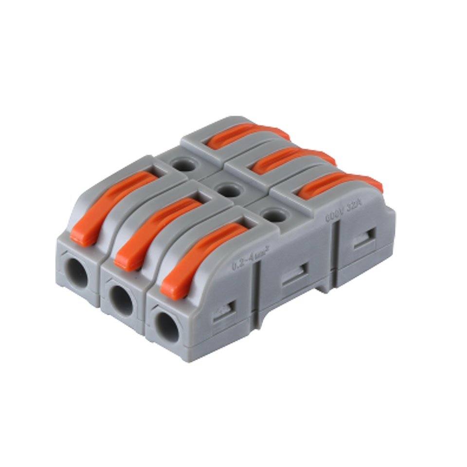 Electric Wire Connector 221 Universal Parallel-connectable Wire Push in Lever Terminal Nuts Compact Splice Connector Female 450V