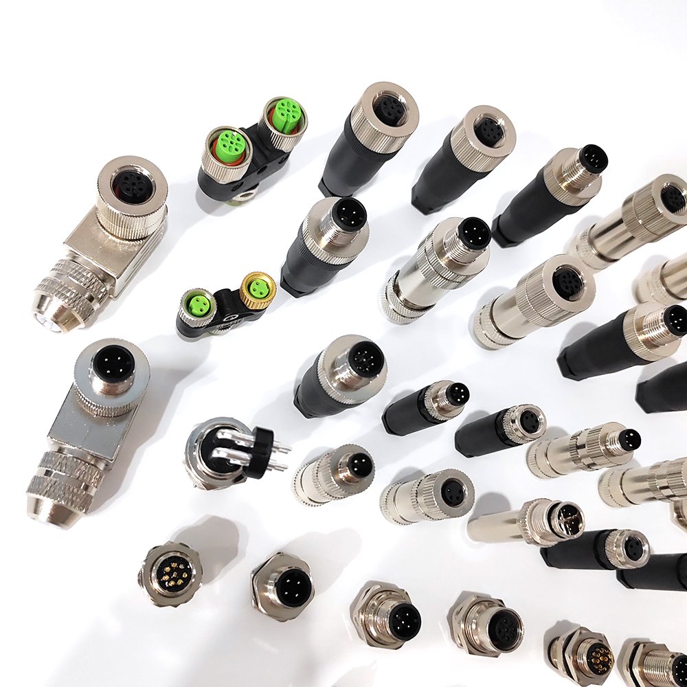 M12 M8 M5 Panel Socket Plug connector Waterproof IP67 IP68 4pin 5pin