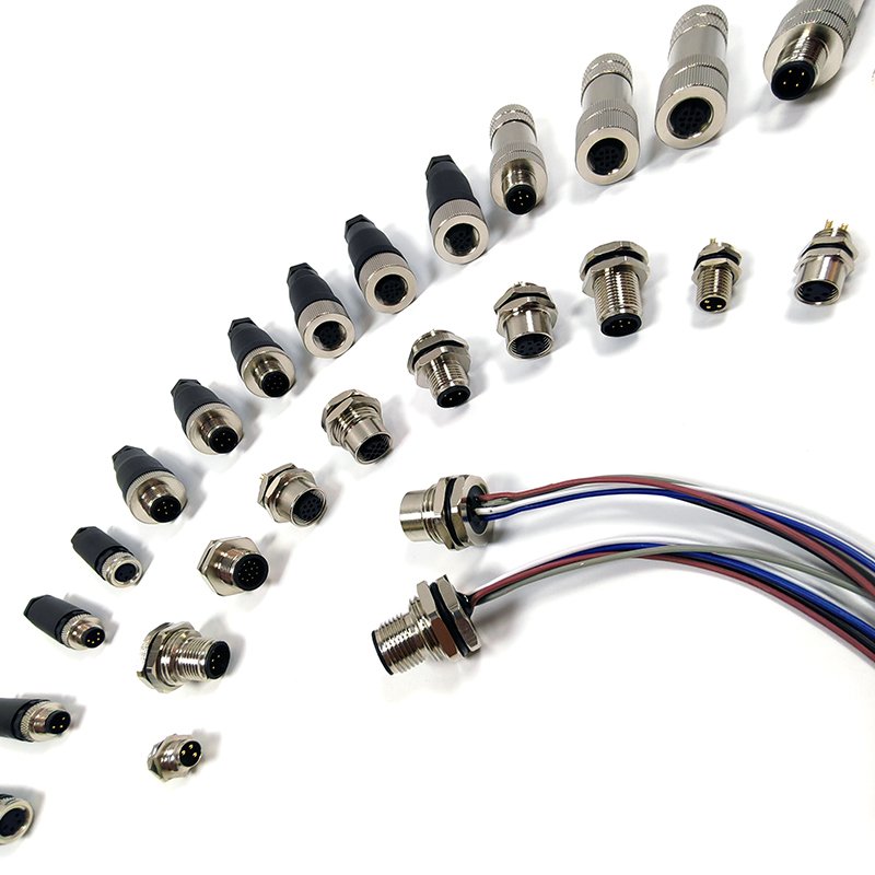 M12 M8 M5 Panel Socket Plug connector Waterproof IP67 IP68 4pin 5pin