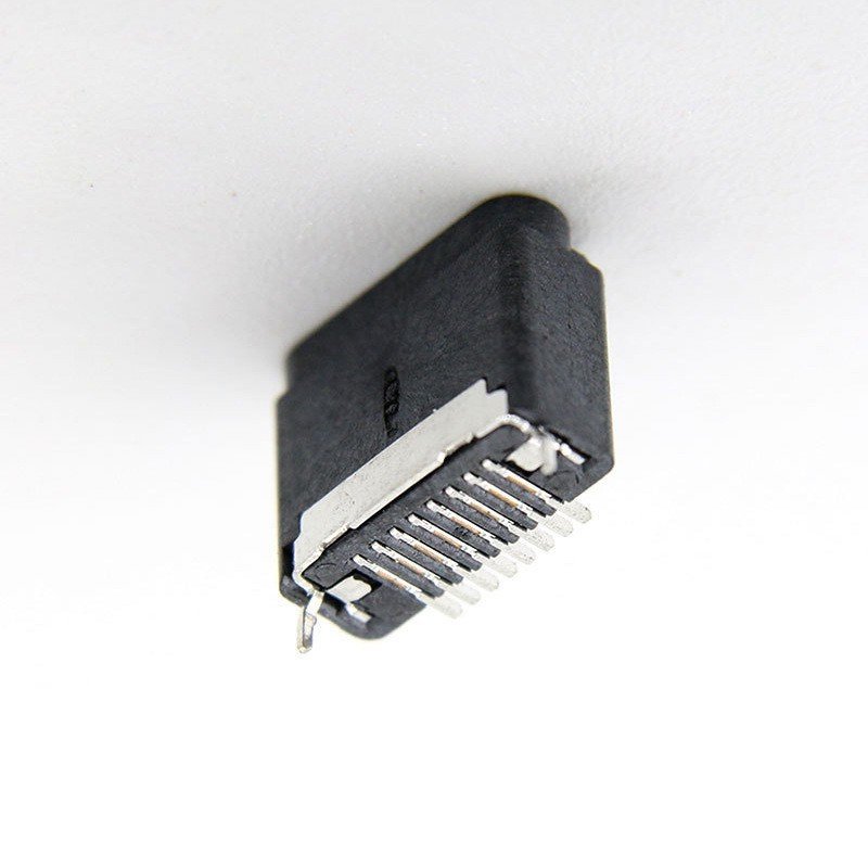 Micro USB Type c 8P Female Socket Connector 180 Degree Vertical SMT for Iphone Charging and Data Transmission