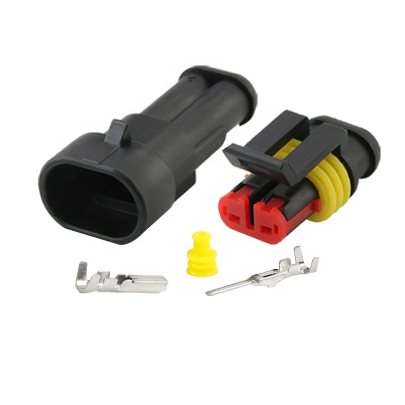 Automotive 1.5mm 2pins waterproof Electrical HID quick connect wire Connector