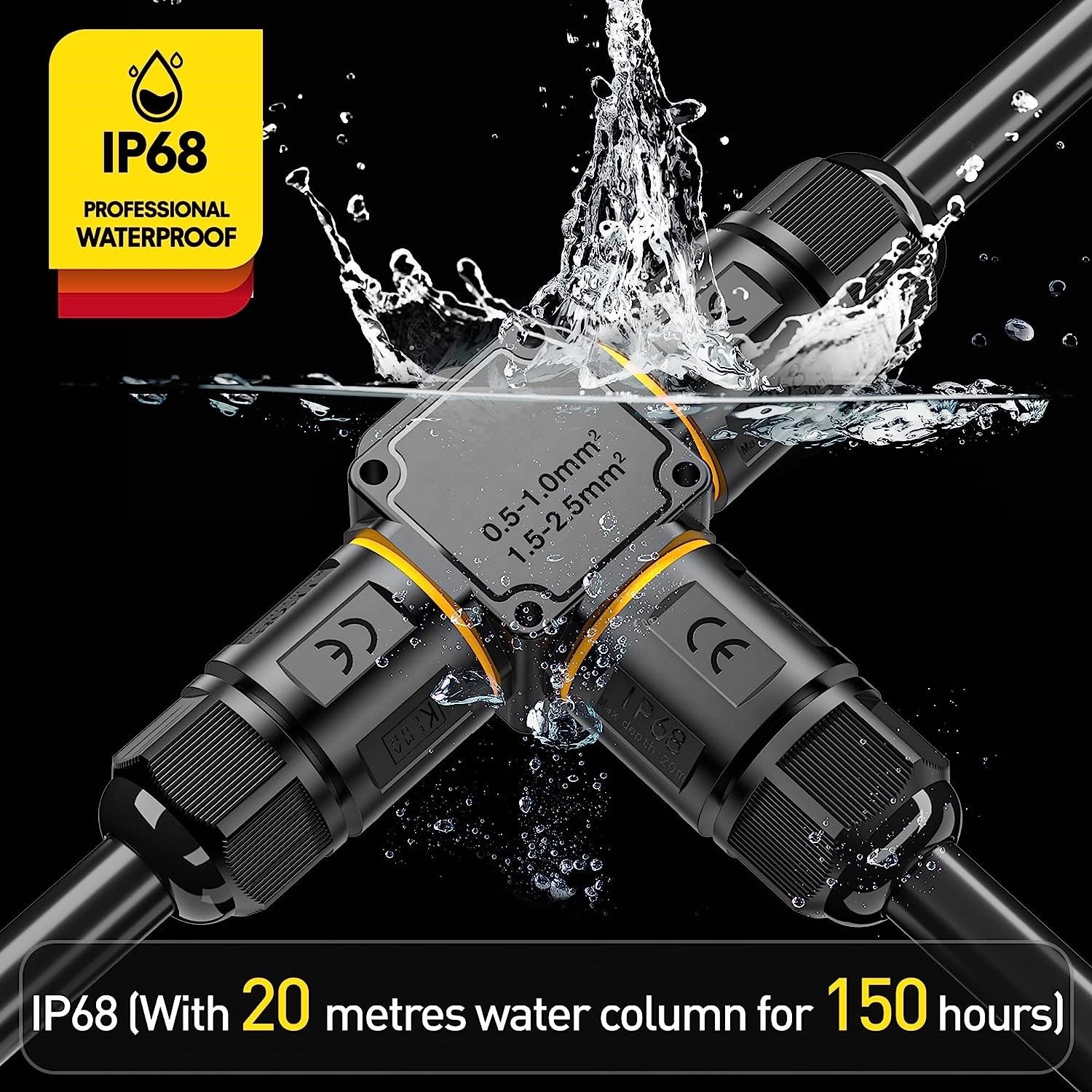 Greenway hot sell IP68 waterproof connector 2P 3P 4P 5P outdoor LED lamp cable waterproof connector
