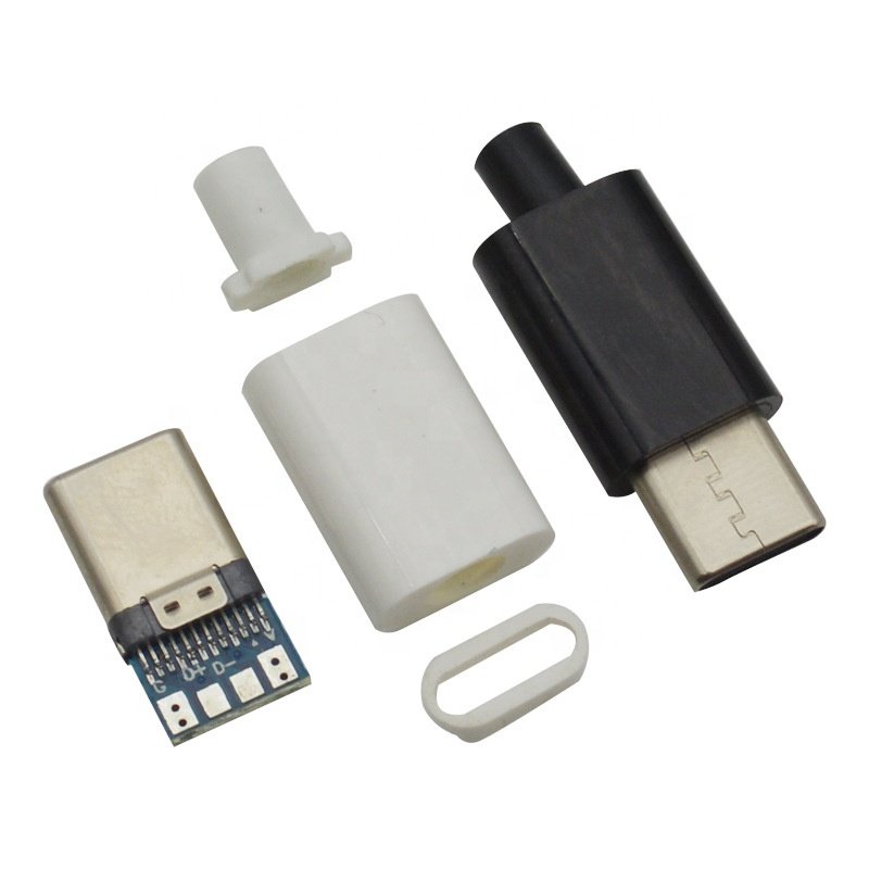 USB Type C 24P Male Connector with PCB Board Shell Jack 4.45mm USB Connector
