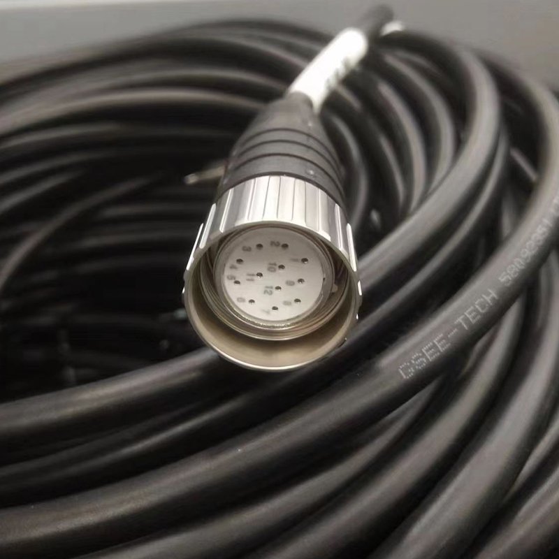 Customized M23 Connector Cable For Draught Fan 12pin Pvc With Sheilding Cable With Custom Logo