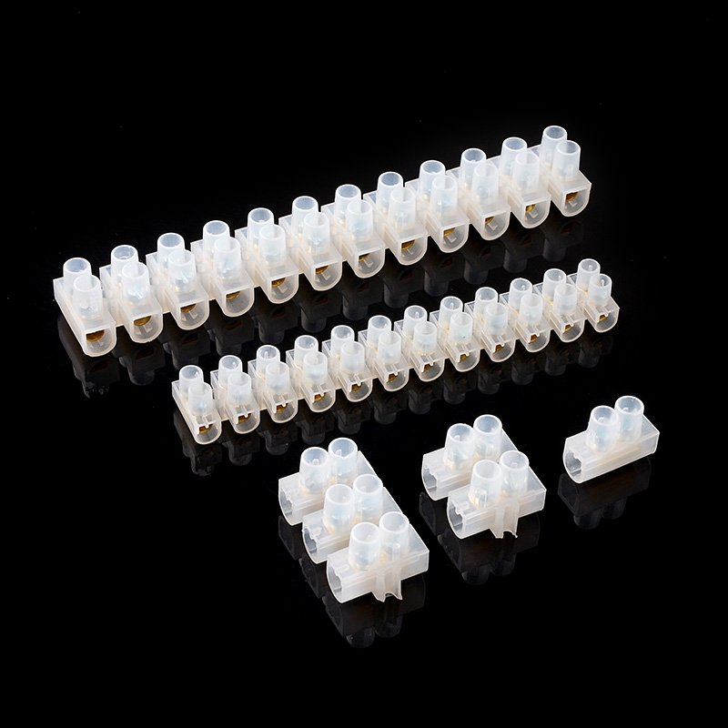 150amp 12 Way Electric PA PP PE H Type Screw Terminal Block PCB Wire Connector Strip Black Barrier Terminal Blocks