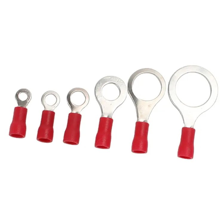 RV1.25-3 series colorful high quality wire joints splices connector electrical ring pre-insulated terminals