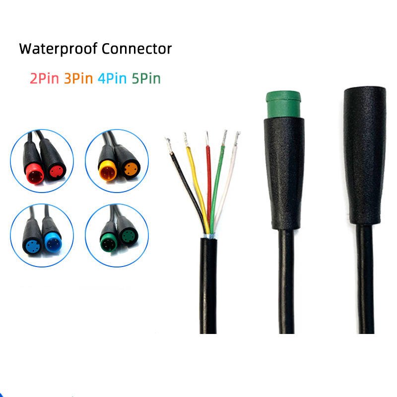 2 3 4 5 Pin Waterproof Cable Connector for Ebrake Display Wire Ebike Electric Cables