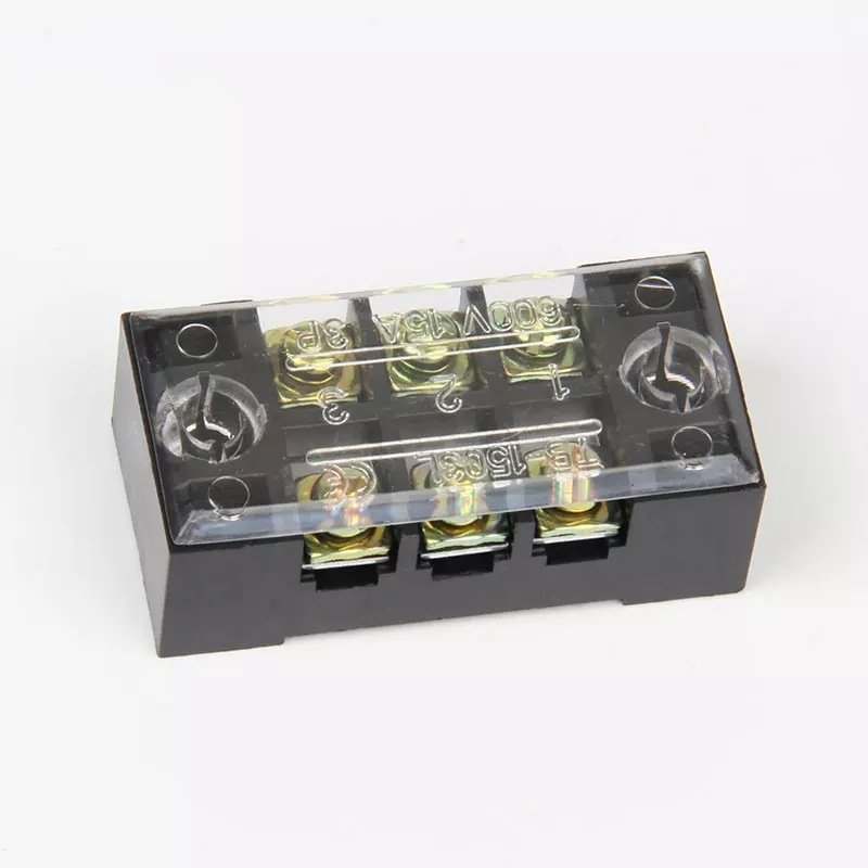 Dual Row Strip Screw Terminal Block 15A 600V Fixed Wiring Board wire connector TB1503