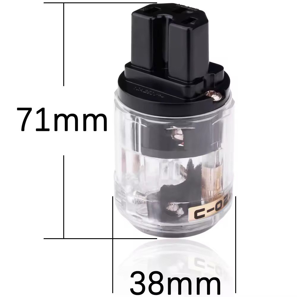 power plug hifi 24K Gold Plated EU version Schuko AC power plug IEC power connector for audio