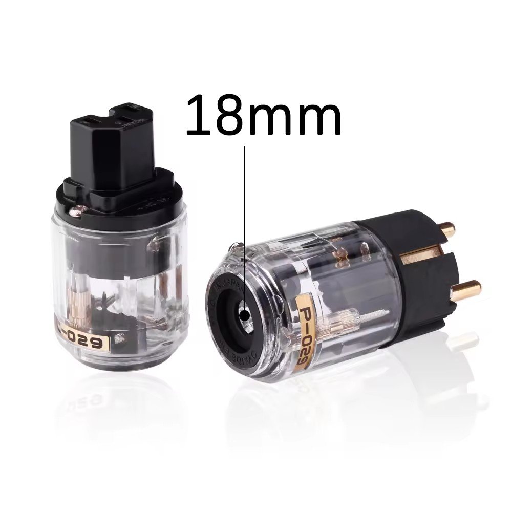 power plug hifi 24K Gold Plated EU version Schuko AC power plug IEC power connector for audio