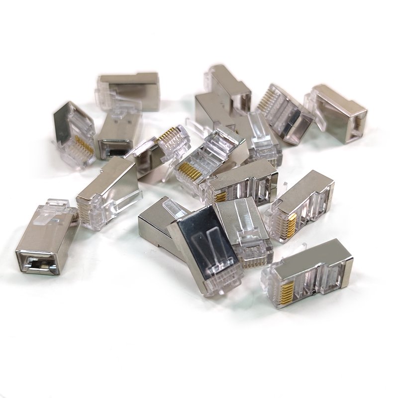 100-PACK Cat6 Connector, Cat6 / Cat5e RJ45 Connector, Ethernet Cable Crimp Connectors UTP/FTP Network Plug