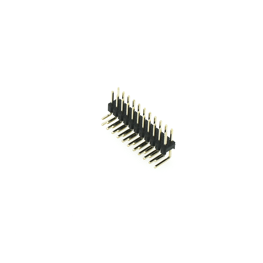Professional Pcb Connector 2.54mm Pin Header 4-24 Pin dual Row dual insulator DIP header for PCB