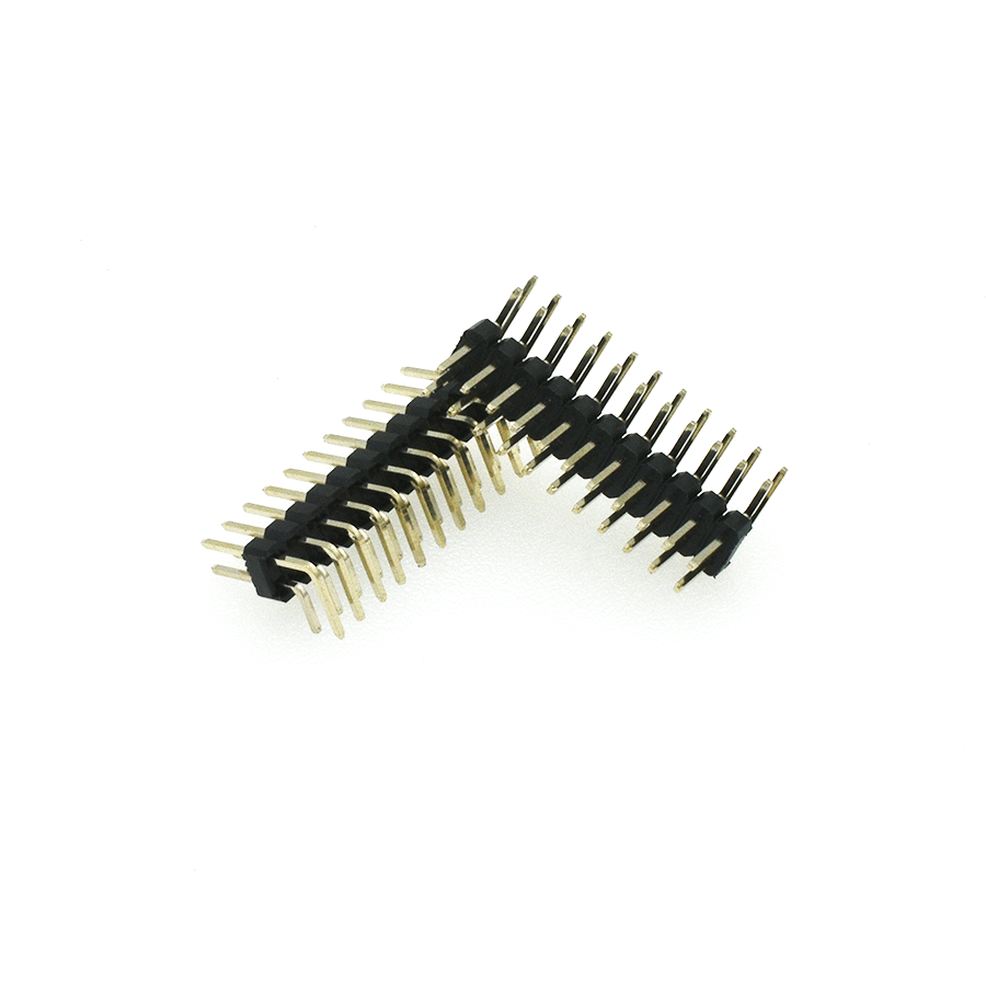 Professional Pcb Connector 2.54mm Pin Header 4-24 Pin dual Row dual insulator DIP header for PCB