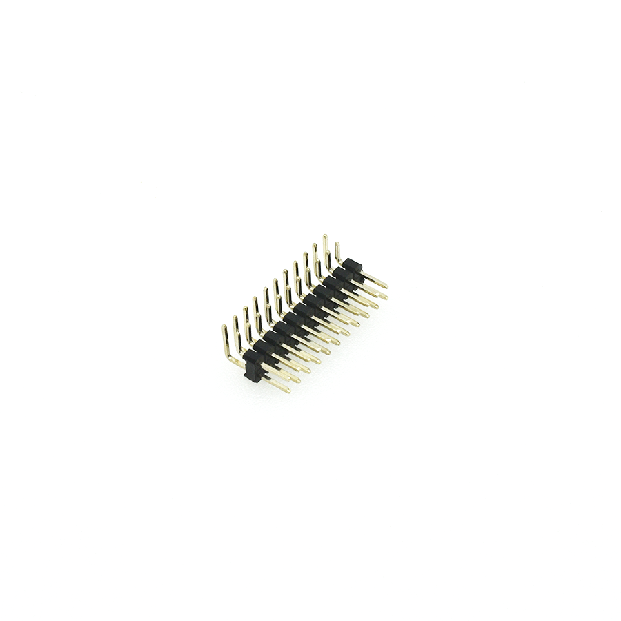 Professional Pcb Connector 2.54mm Pin Header 4-24 Pin dual Row dual insulator DIP header for PCB