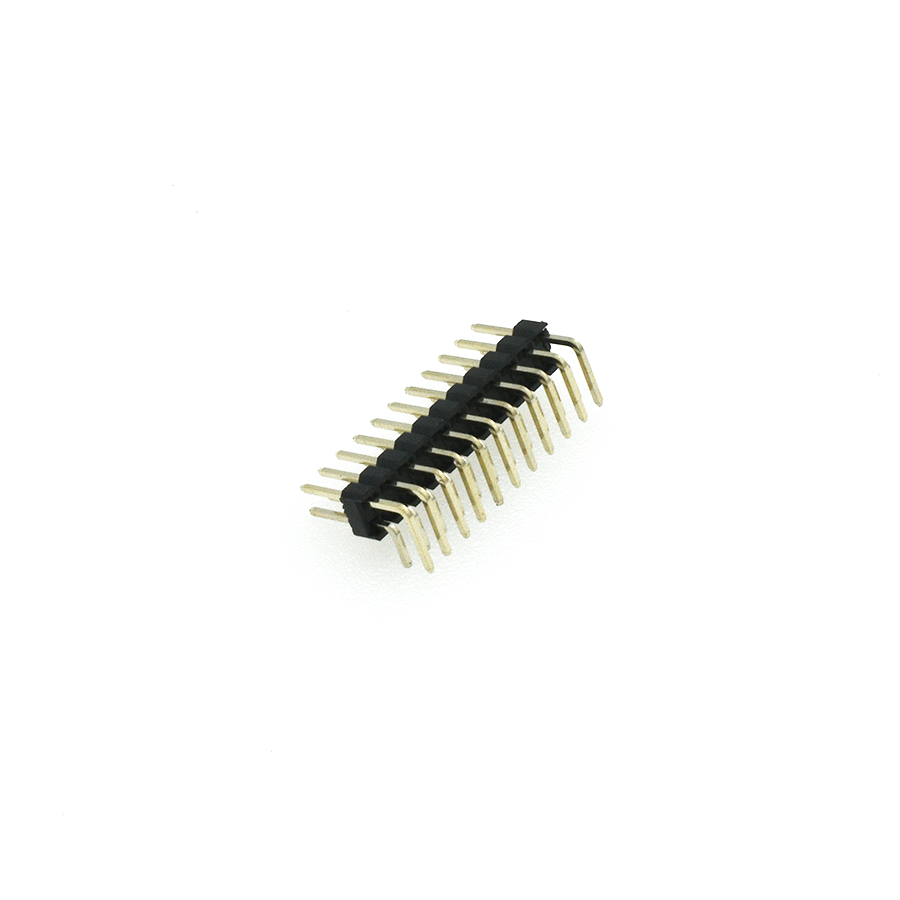 Professional Pcb Connector 2.54mm Pin Header 4-24 Pin dual Row dual insulator DIP header for PCB