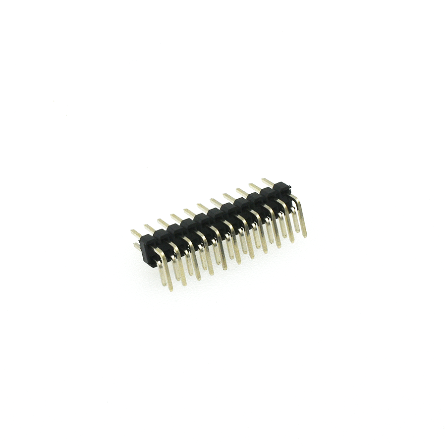 Professional Pcb Connector 2.54mm Pin Header 4-24 Pin dual Row dual insulator DIP header for PCB