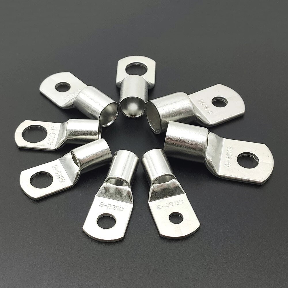 Recommend 50mm Bolt Hole Tinned Copper Cable Lugs Wire Connector Terminals Fit For Sc50-12 Sc70-8 Sc95-8