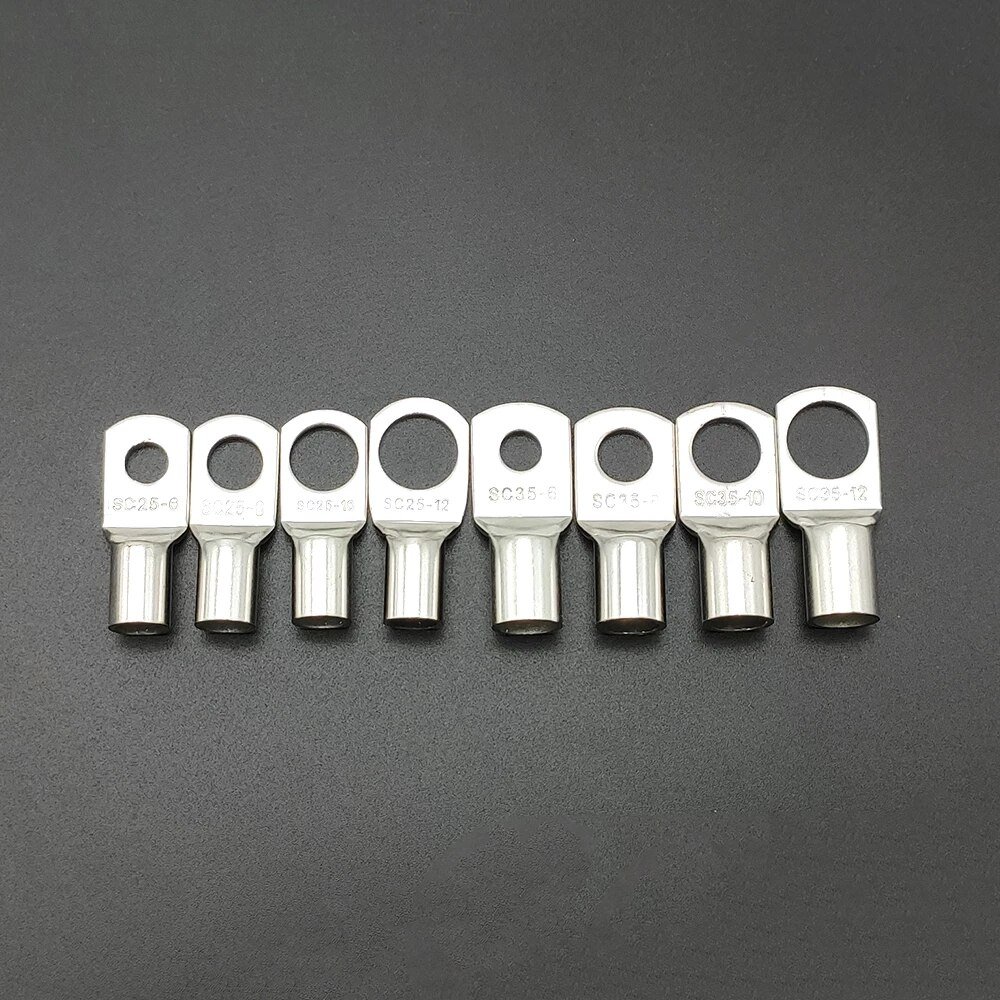 Recommend 50mm Bolt Hole Tinned Copper Cable Lugs Wire Connector Terminals Fit For Sc50-12 Sc70-8 Sc95-8