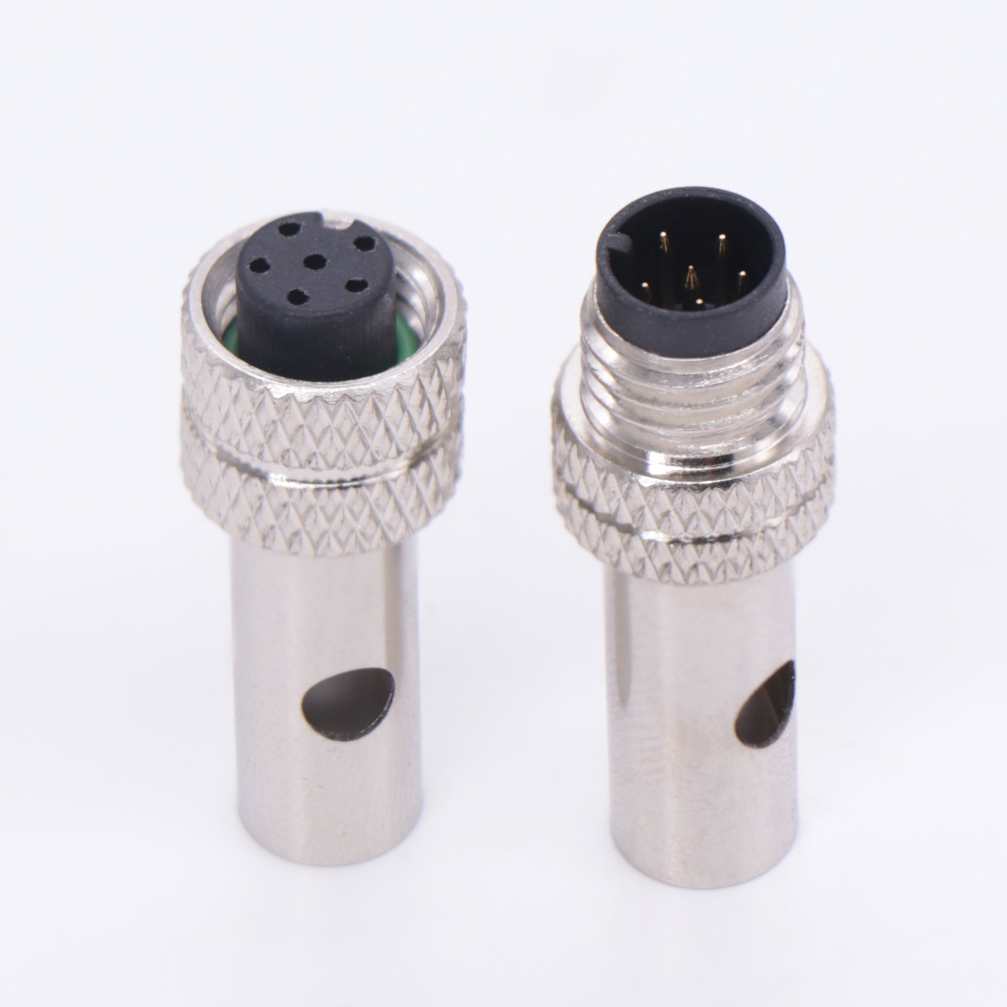 4pin m8 waterproof circular metal connector 6p female connector pcb plug