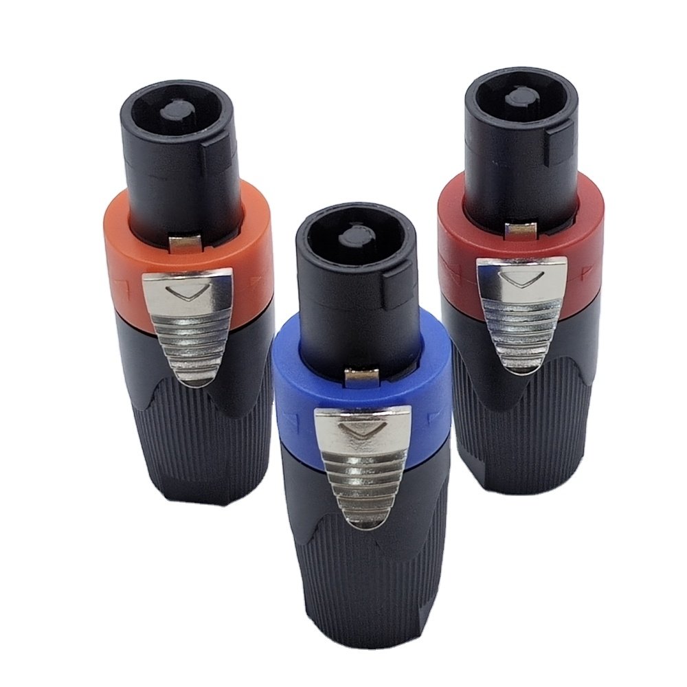 Speakon NL4FX Blue Orange Red Audio Amplifier Speaker 4pin Male Conector for NL4 Speakon 4 Poles Plug Connector Speakon NL4