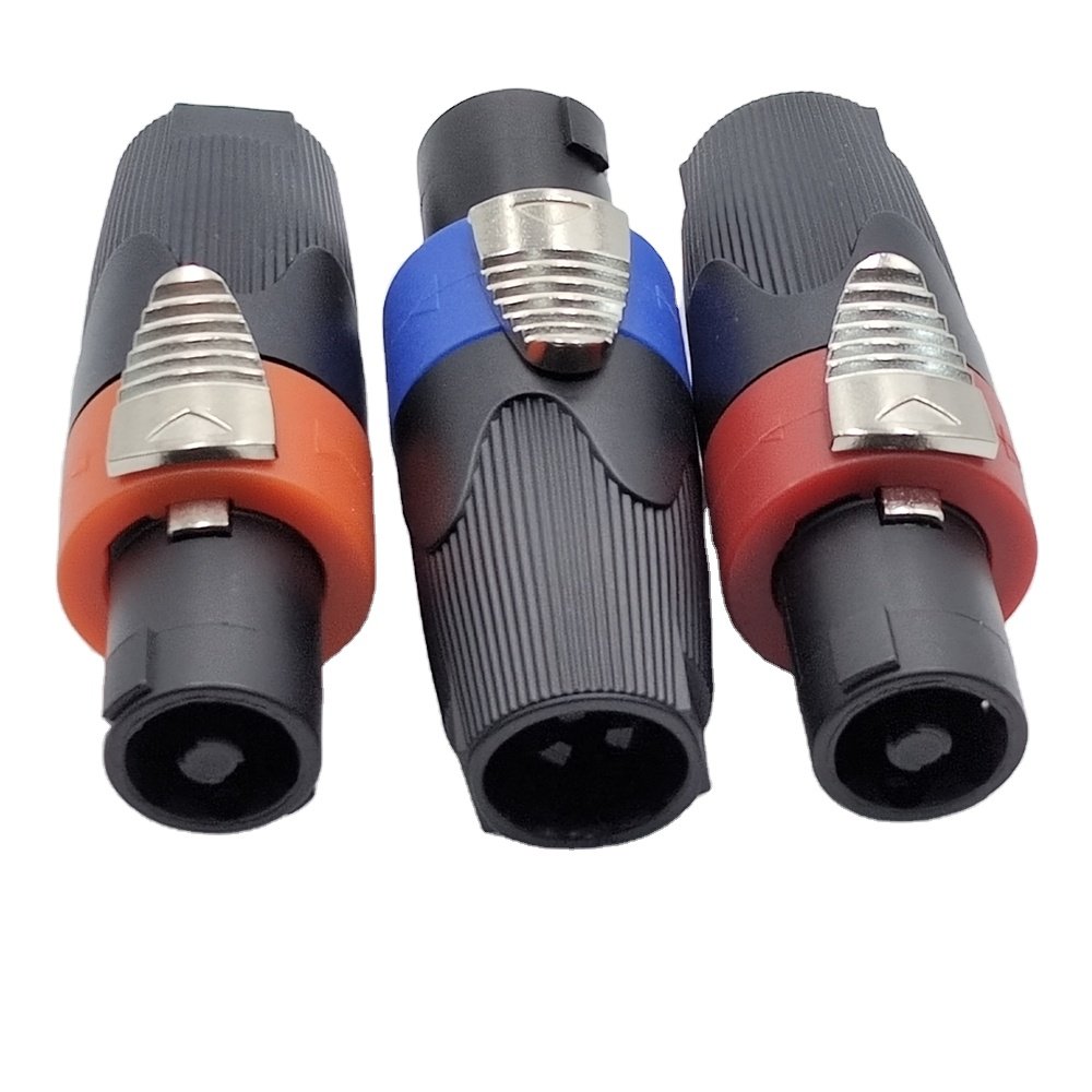 Speakon NL4FX Blue Orange Red Audio Amplifier Speaker 4pin Male Conector for NL4 Speakon 4 Poles Plug Connector Speakon NL4