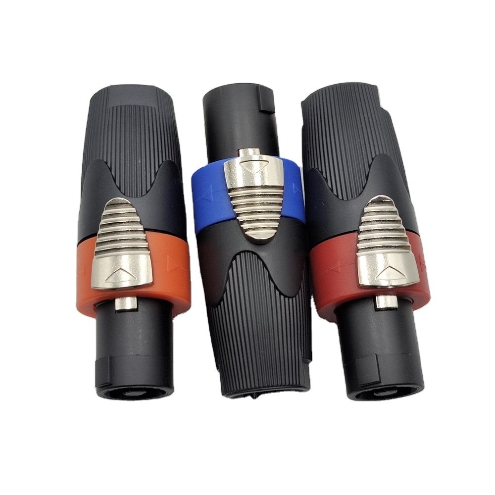 Speakon NL4FX Blue Orange Red Audio Amplifier Speaker 4pin Male Conector for NL4 Speakon 4 Poles Plug Connector Speakon NL4