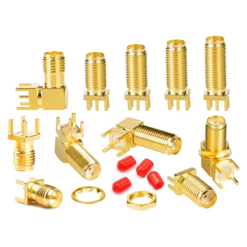 14.5/17/20/23mm SMA-KWE RF Connector Tuner 90 degree Bend PCB Solder Tip 5pin SMA RF antenna mount RF connector