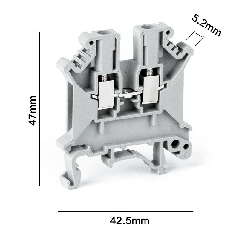 UK3N screw terminal block 0.2-2.5 SQMM JUK3N feed-through din rail block UK universal modular wire connector