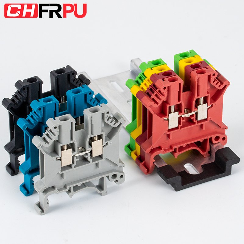 UK3N screw terminal block 0.2-2.5 SQMM JUK3N feed-through din rail block UK universal modular wire connector