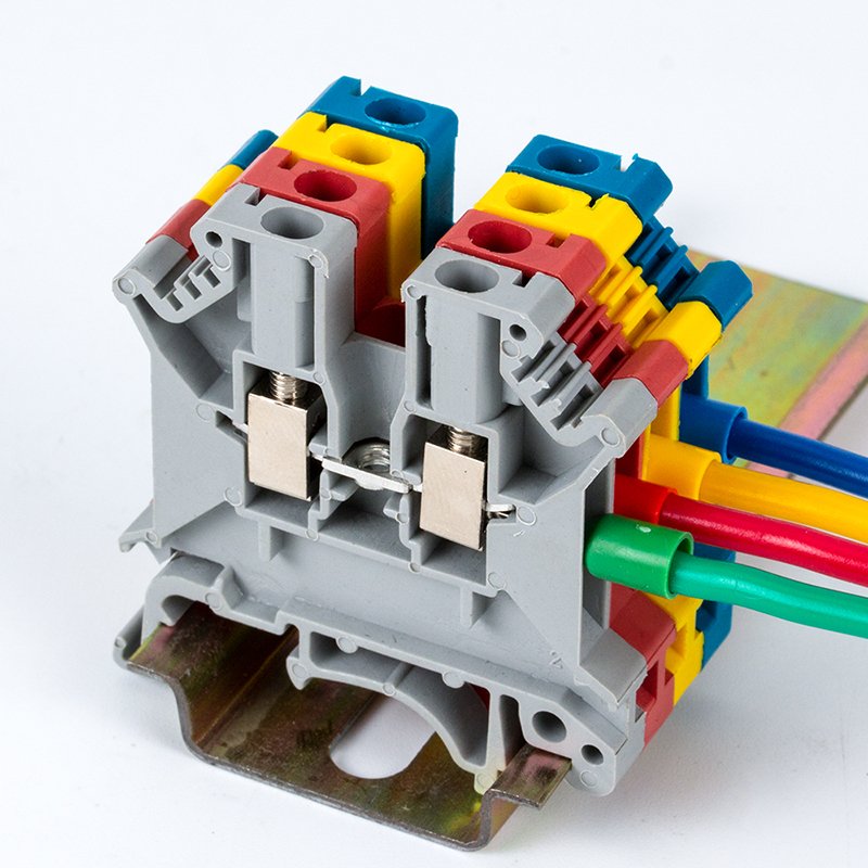 UK3N screw terminal block 0.2-2.5 SQMM JUK3N feed-through din rail block UK universal modular wire connector