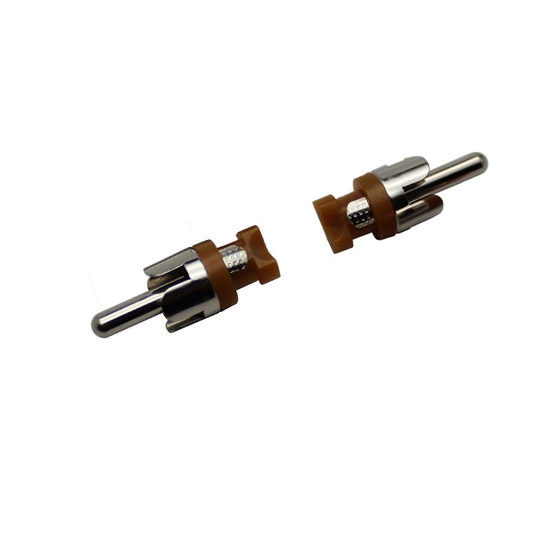 Factory Nickel plated Brown color Male RCA plug connector