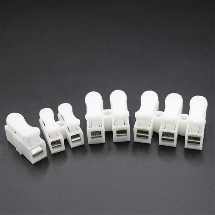 CH-3 3Pin Led Lighting Press Connector Electrical Cable Clamp Connectors Quick Splice Lock Wire Terminals Block Spring Connector
