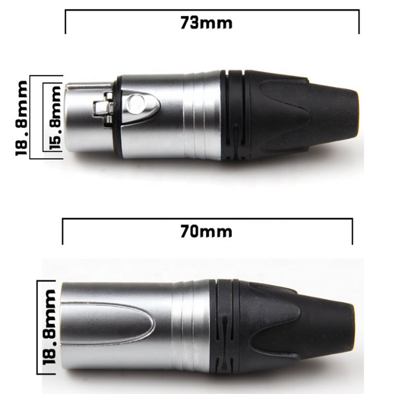 Colorful Male Female 3pin Microphone XLR Connectors