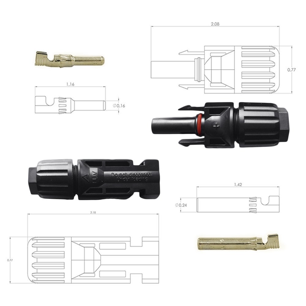 Approved Waterproof IP67 DC Connector Solar Connector for Solar PV System