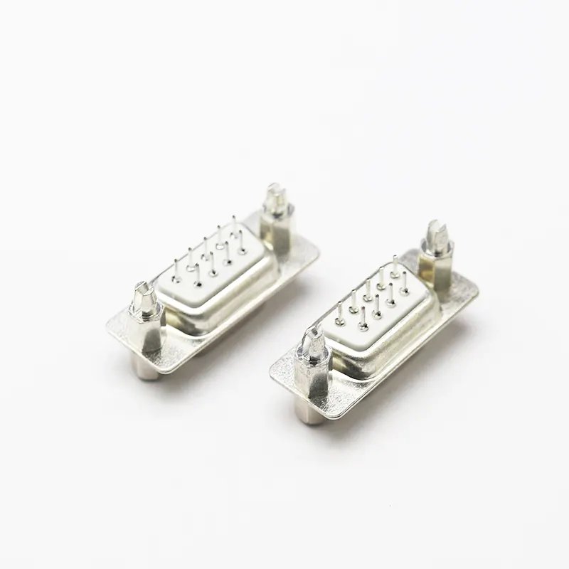 Connector Male Female D-SUB Straight Right Angle DB-9P DB-15P DB-25P DB-37P Dual row white plastic waterproof connectors