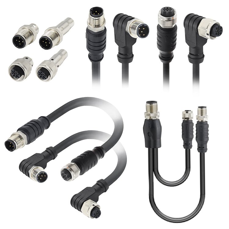 Westsam IP67 B code 5 Pin Male Female Assembly Shielded Waterproof Communication Cables M12 Connector Plug Socket