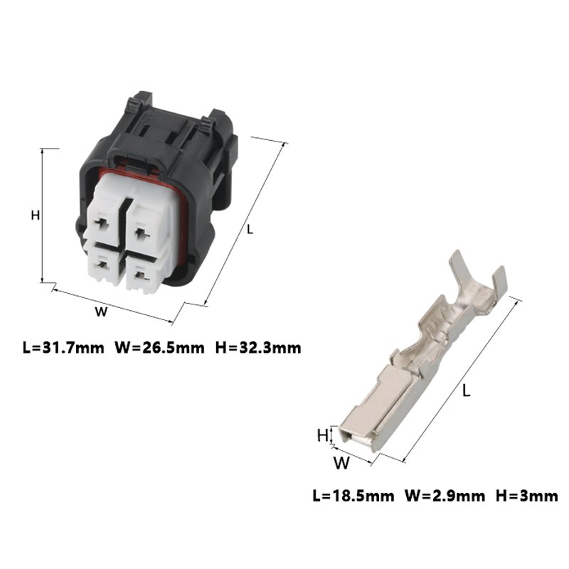 4 pin female waterproof auto fuel injector pump cable quick terminal electrical connector DJ70421Y-2.2-21