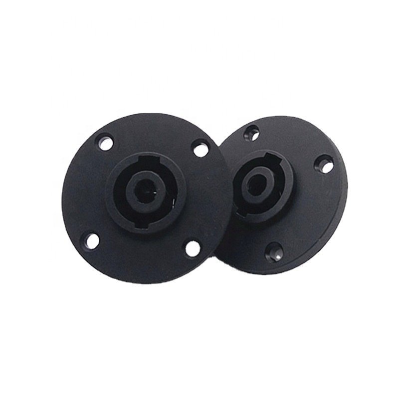 Round 4 Pole SpeakON Panel Mount Socket Connectors 4 pin Audio SpeakON Chassis Connectors for Loudspeaker Amplifier
