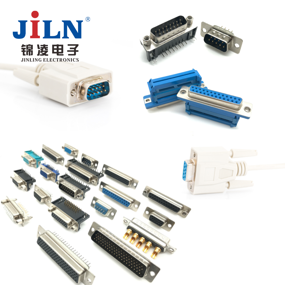 D Sub Connector HDP 26 pin female with screw vga straight electronic 26pin d-sub connector