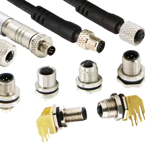 M5 connector Manufacturers supply board-end rear-locking PCB circular waterproof connector