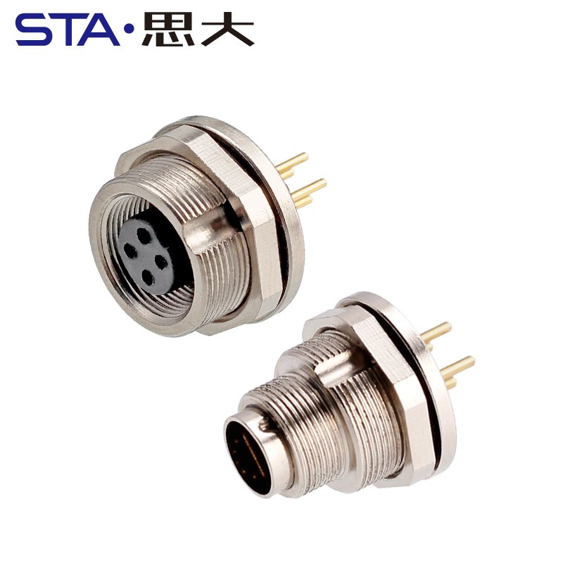 M9 waterproof aviation plug 2 3 4 5 6 7 8pin 712 series PCB socket IP67 soldering board signal connector metal M9 pcb connector