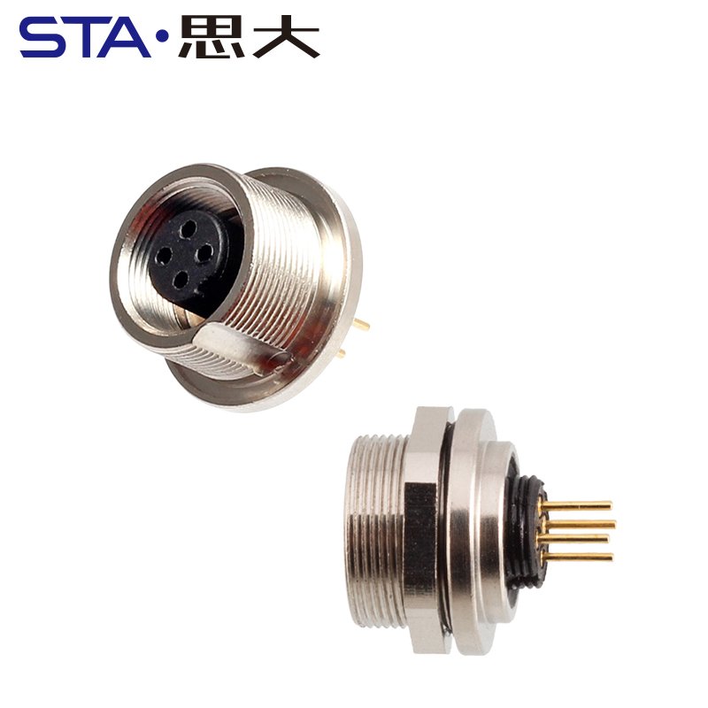 M9 waterproof aviation plug 2 3 4 5 6 7 8pin 712 series PCB socket IP67 soldering board signal connector metal M9 pcb connector