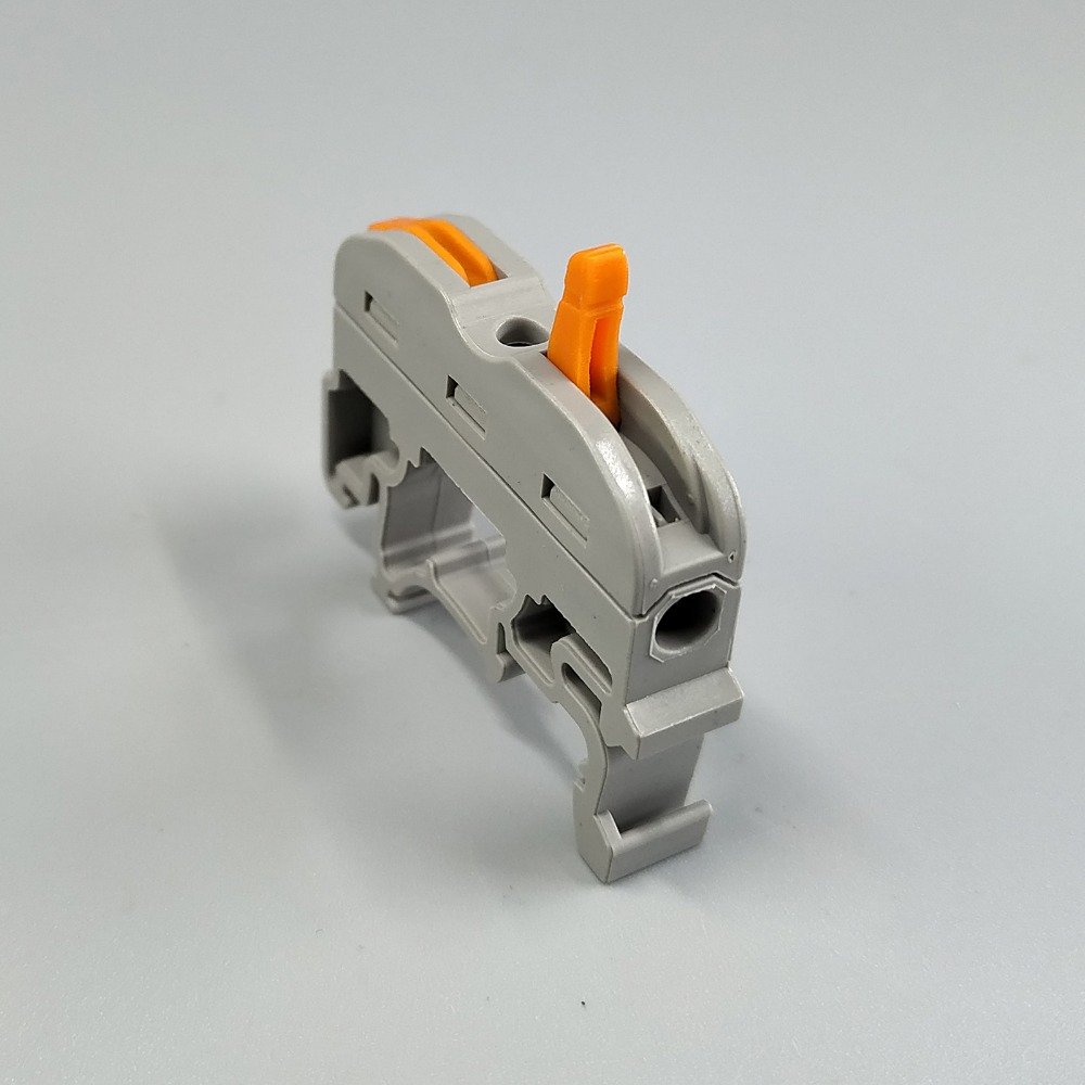 50Pcs 1 Pin Din rail Universal compact wire wiring connector conductor terminal block with lever
